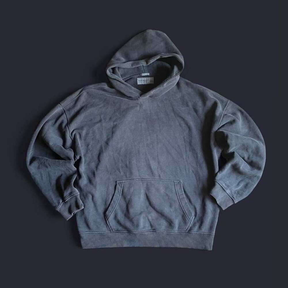 Abercrombie & Fitch Hoodie Mens Large Oversized Faded Black Y2K Essential